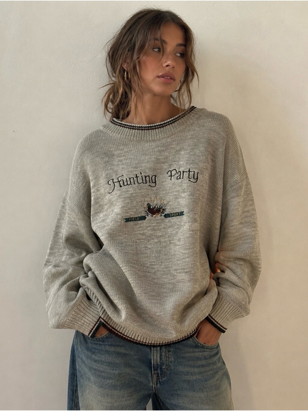 Vintage Oversized Crewneck Sweater
